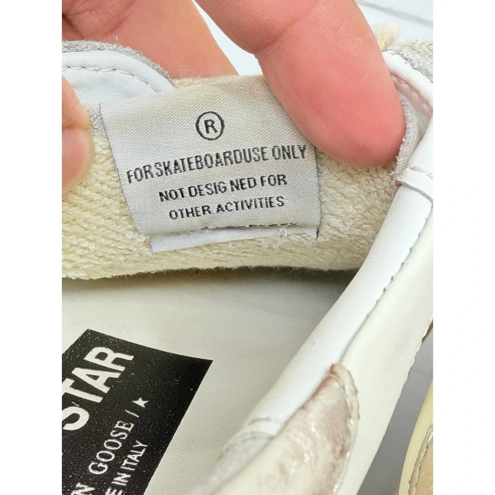 Golden Goose GGDB Superstar Private Ed White Gold Star US 9 EU 39 Low Leather